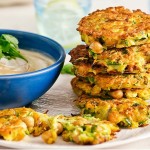 Zucchini chickpea fritters