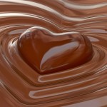 Chocolate heart melted