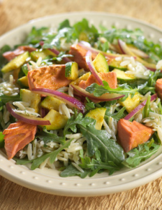 Salmon, Zucchini Salad